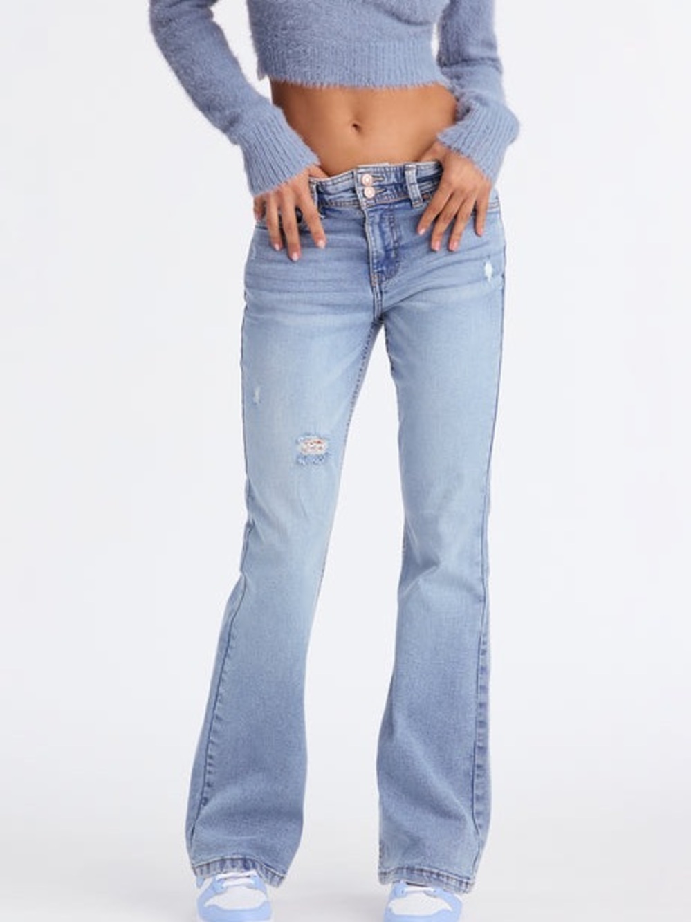 NWT fashion nova In My Head Stretch Flare Y2K bootcut Jeans size 7
